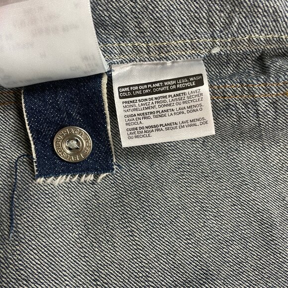 LVC Levi's Triple Pleat Blouse 1880 Cone Denim Made in USA Cinch Buckle Back NWT - Picture 6 of 7